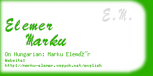 elemer marku business card